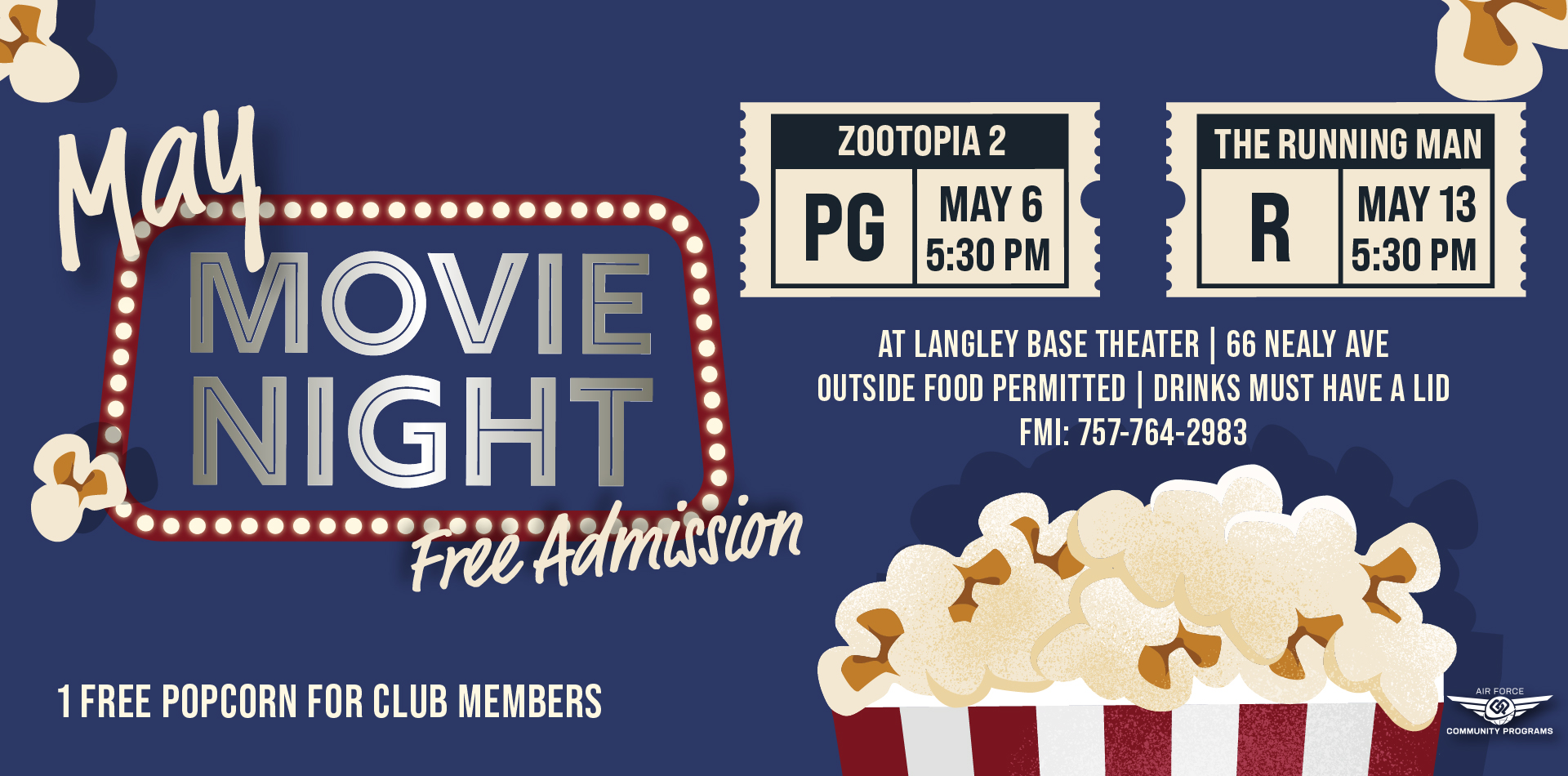 Langley May Free Movies Flyer Langley May Free Movies Flyer